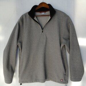 Old Navy Classics 1/4 Zip Pullover Heather Gray Black Vintage Men's Size Large